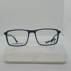 NWT MEN'S SHAQ EXTENDED FIT EYEGLASS FRAMES BLACK BLUE